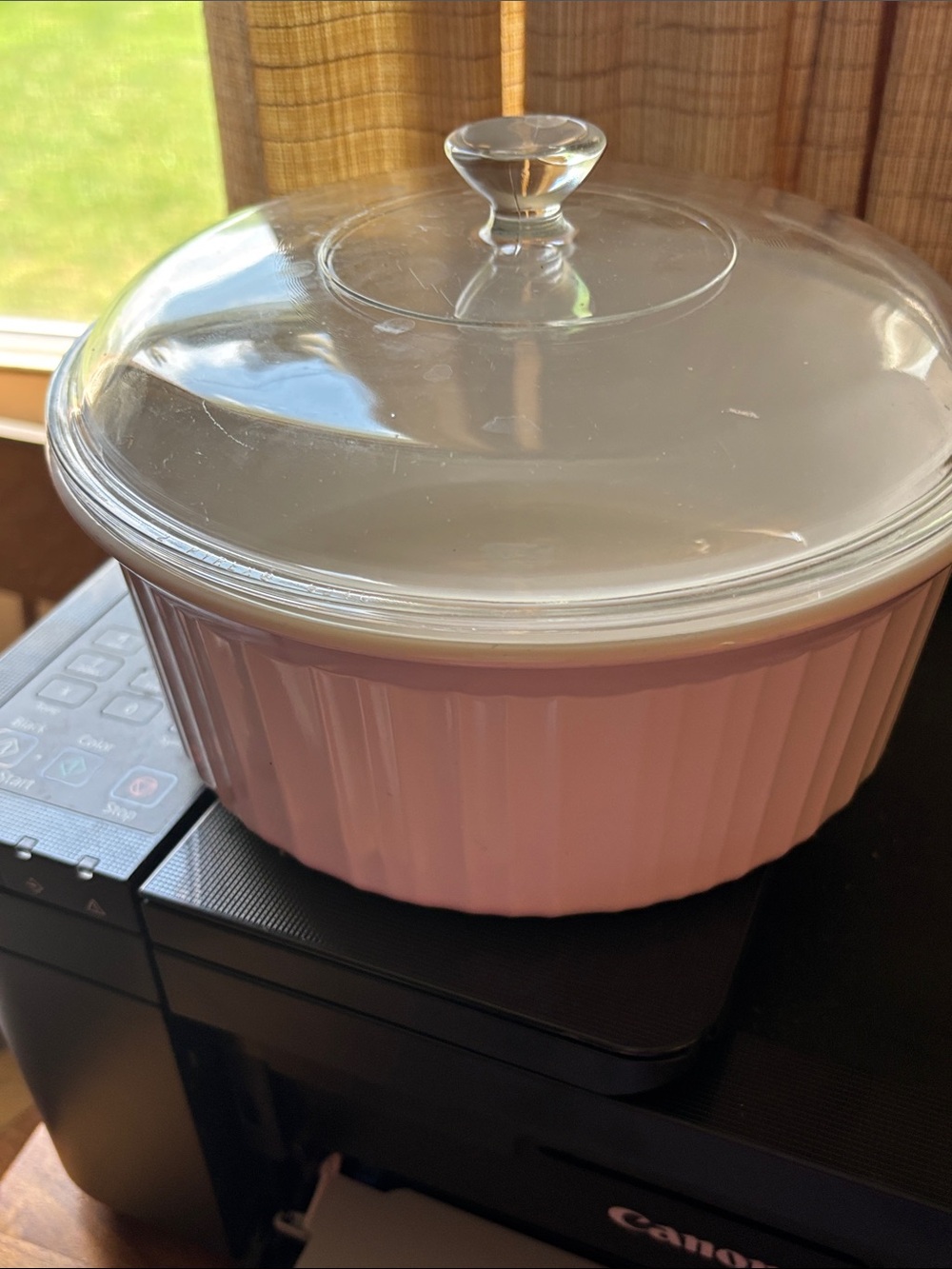 CorningWare French White 2.5 covered casserole